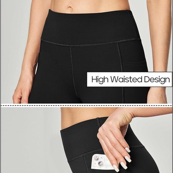 Heathyoga Women's Yoga Pants with Pockets for Women Bootcut Wide Leg Pants - Picture 3 of 8